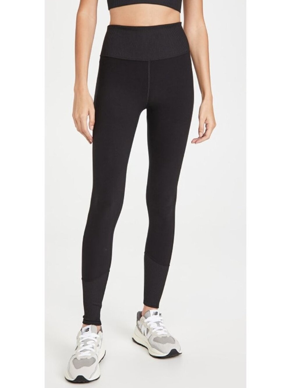 ALO Yoga Black High-Waist Ribbed Waistband Leggings